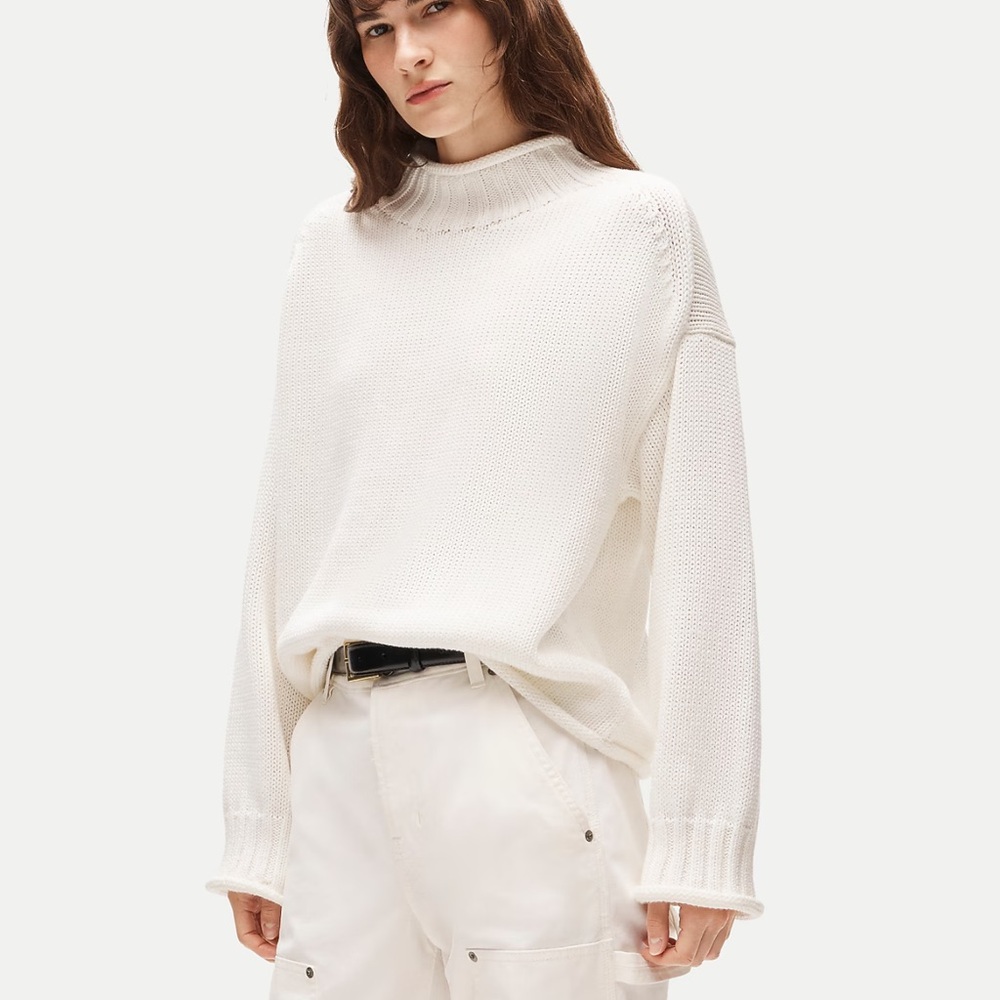 J. crew 2025 Rollneck sweater Cream Knit Sweater - Women's size XS New